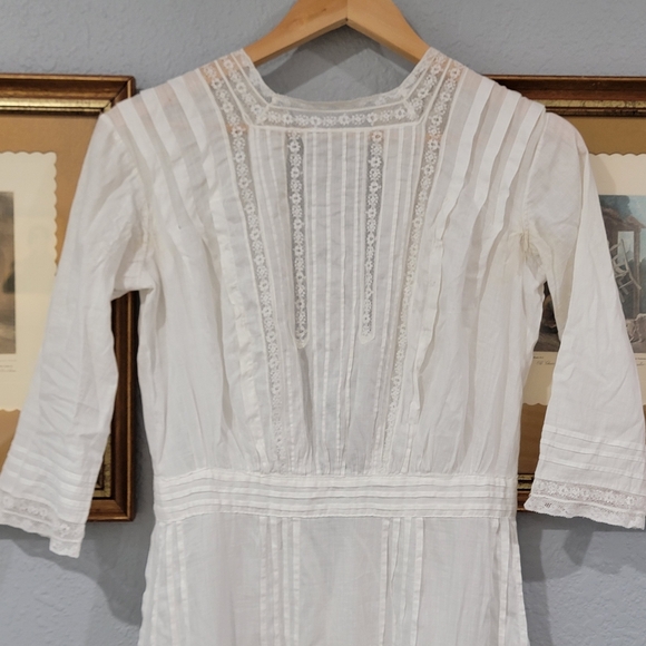 Antique Victorian 1900s Lawn Dress - Picture 10 of 12